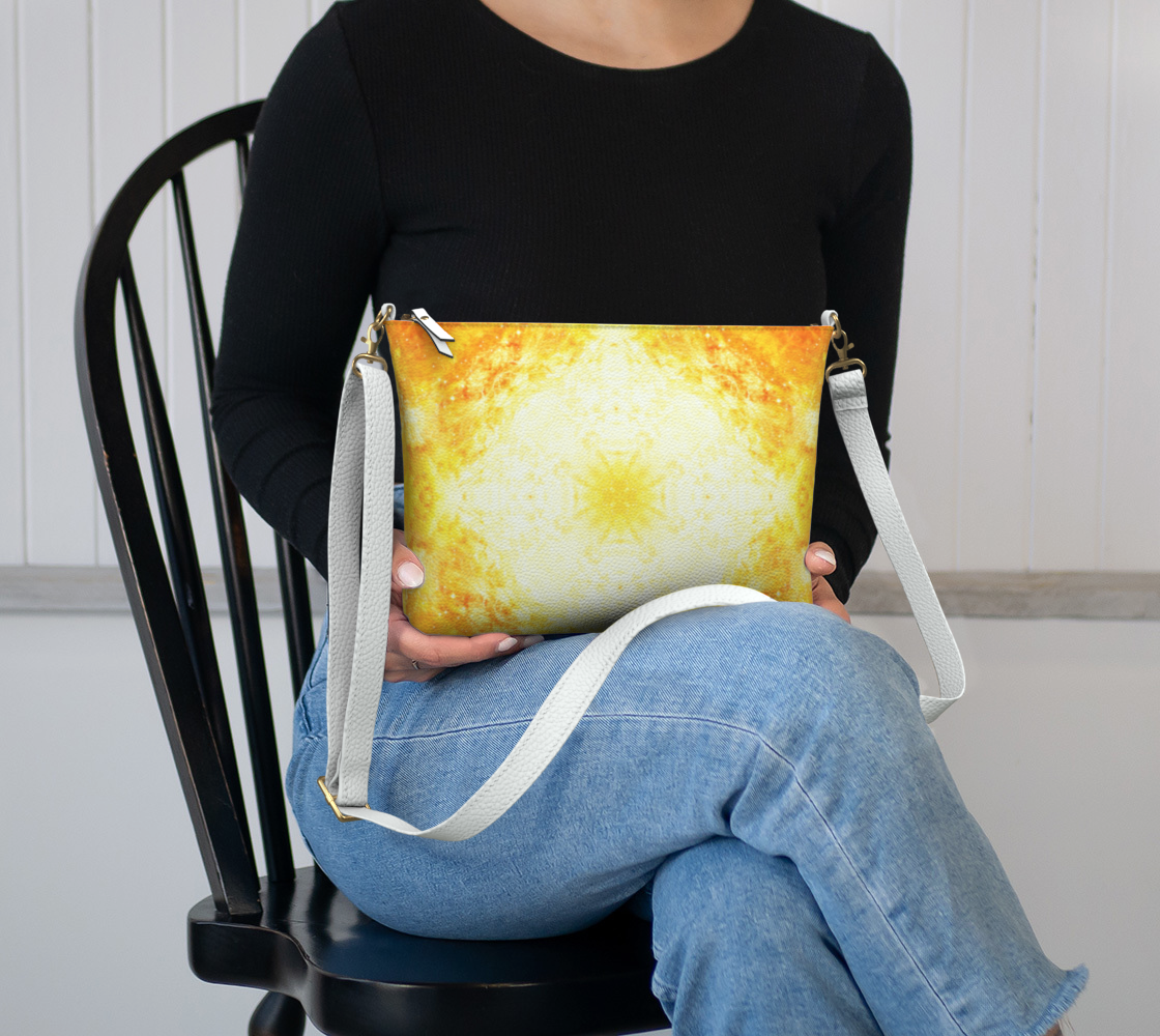 Katerina's Golden Desires Vegan Leather Crossbody Purse