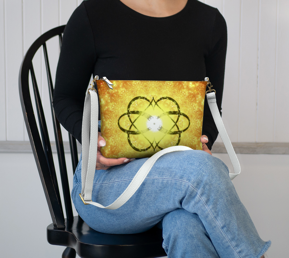 Katerina's Autistic Gold Infinity Desires 2024 Vegan Leather Crossbody Purse