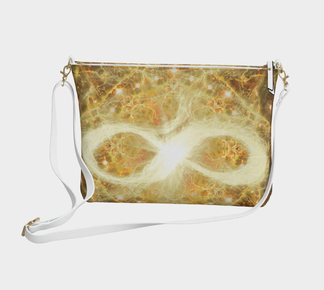 Katerina's Autistic Gold Infinity Desires 2022 Vegan Leather Crossbody Purse