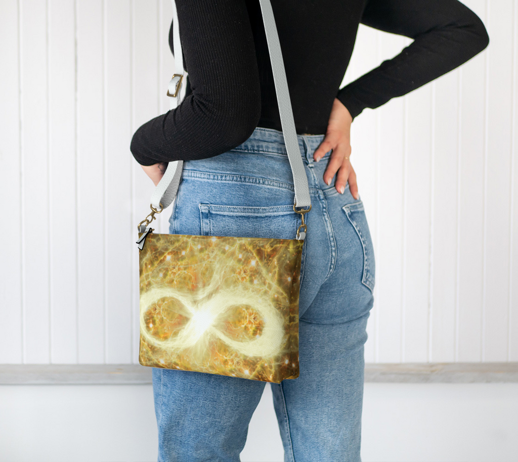 Katerina's Autistic Gold Infinity Desires 2022 Vegan Leather Crossbody Purse