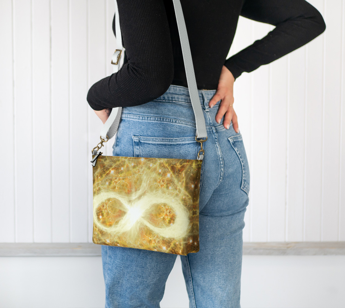 Katerina's Autistic Gold Infinity Desires 2022 Vegan Leather Crossbody Purse