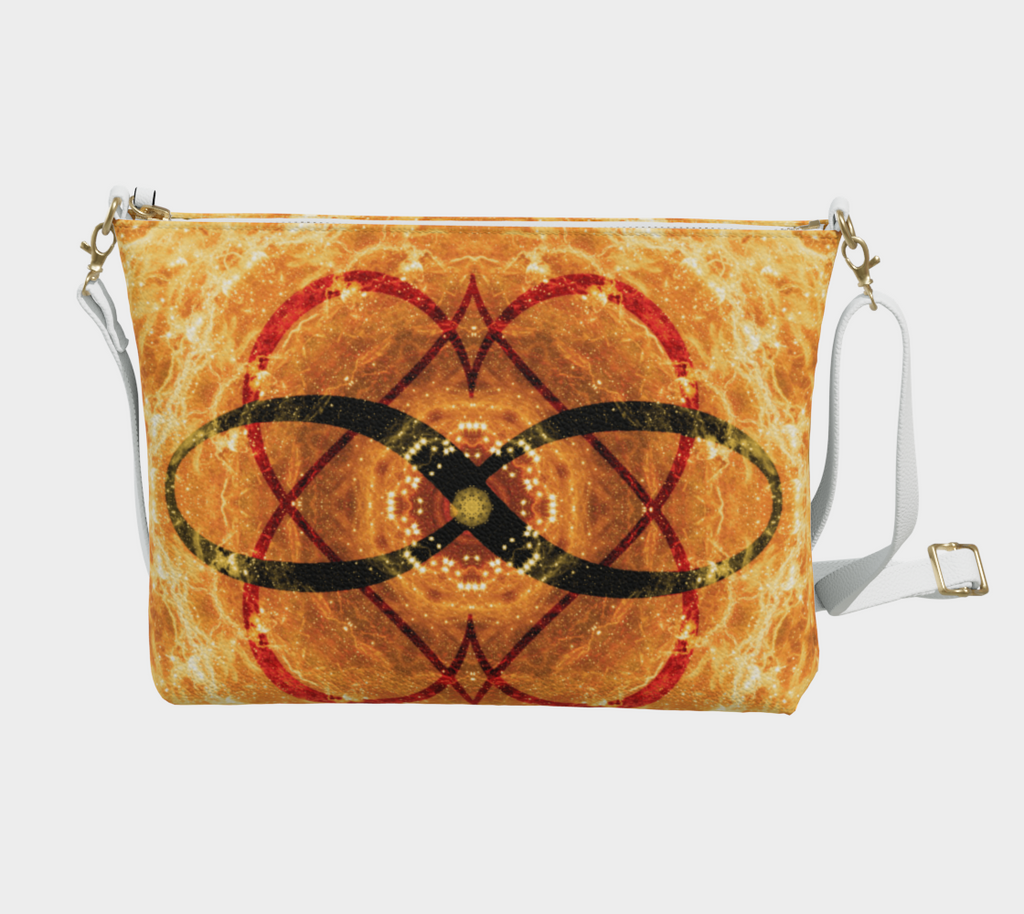 Katerina's Autistic Gold Infinity Desires 2023 Vegan Leather Crossbody Purse