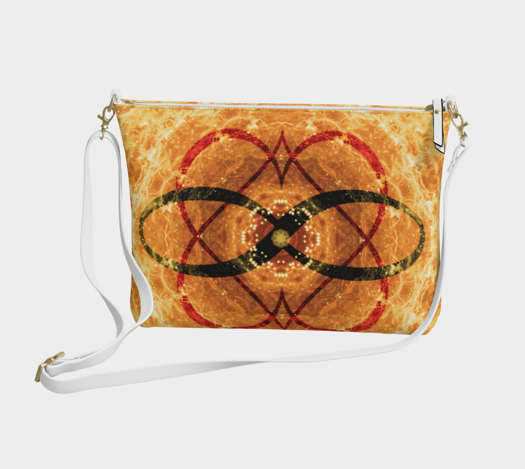 Katerina's Autistic Gold Infinity Desires 2023 Vegan Leather Crossbody Purse