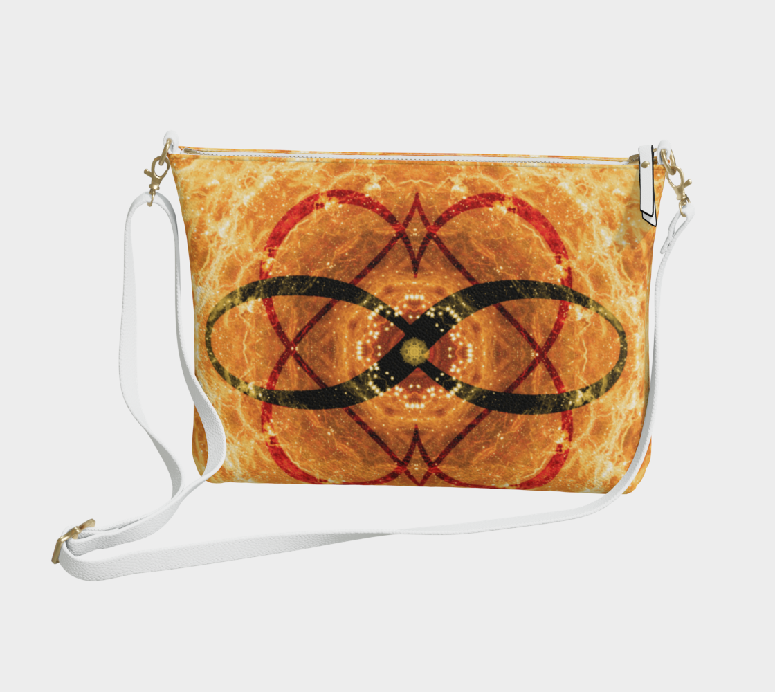 Katerina's Autistic Gold Infinity Desires 2023 Vegan Leather Crossbody Purse