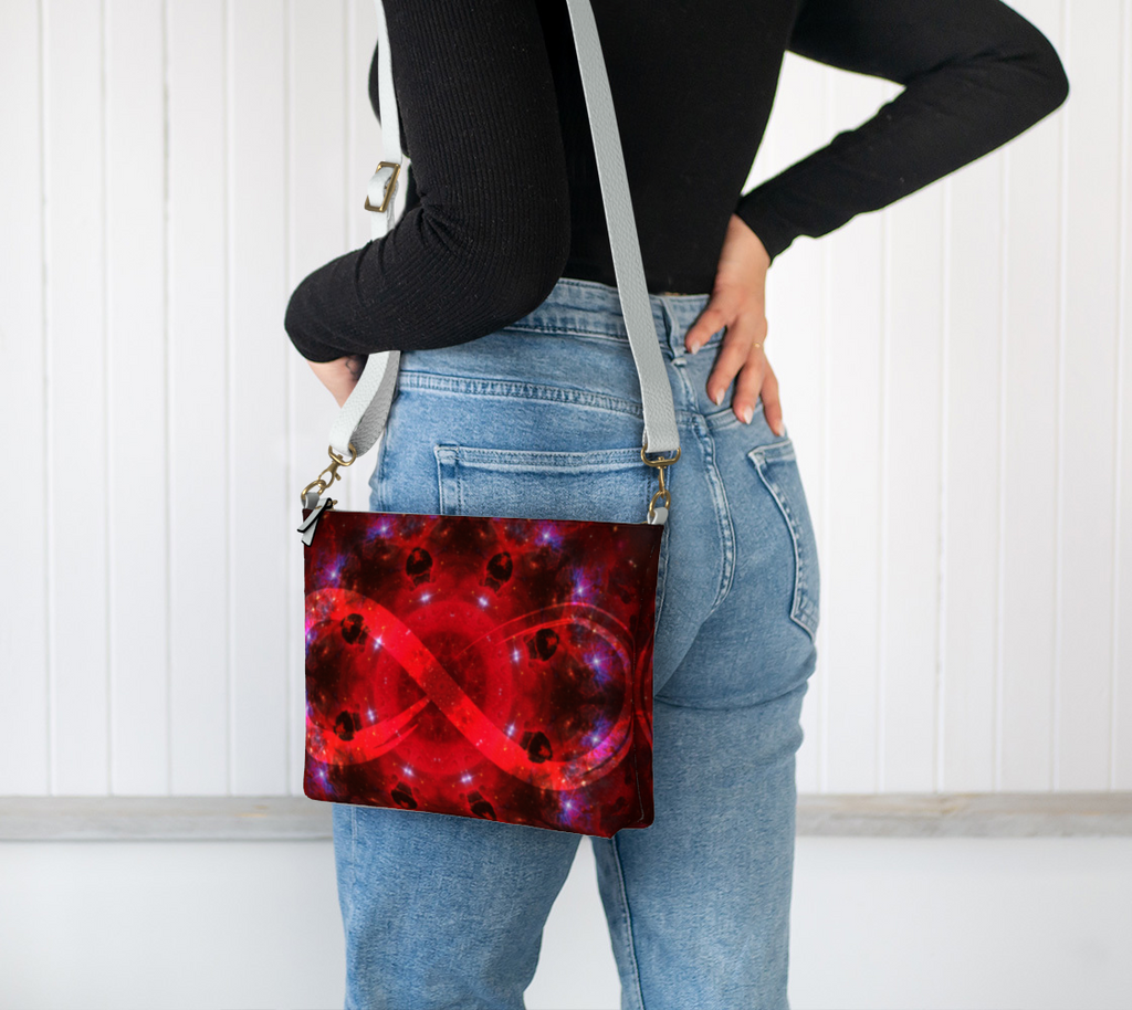 Katerina's Battle Symphony Red Instead Desires Vegan Leather Crossbody Purse
