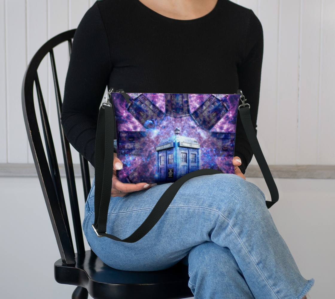 Katerina's Through Time & Space Doctor Desires Vegan Leather Crossbody Purse