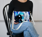 Katerina's Electric Dragon Fire Desires Koi Dreams Vegan Leather Crossbody Purse