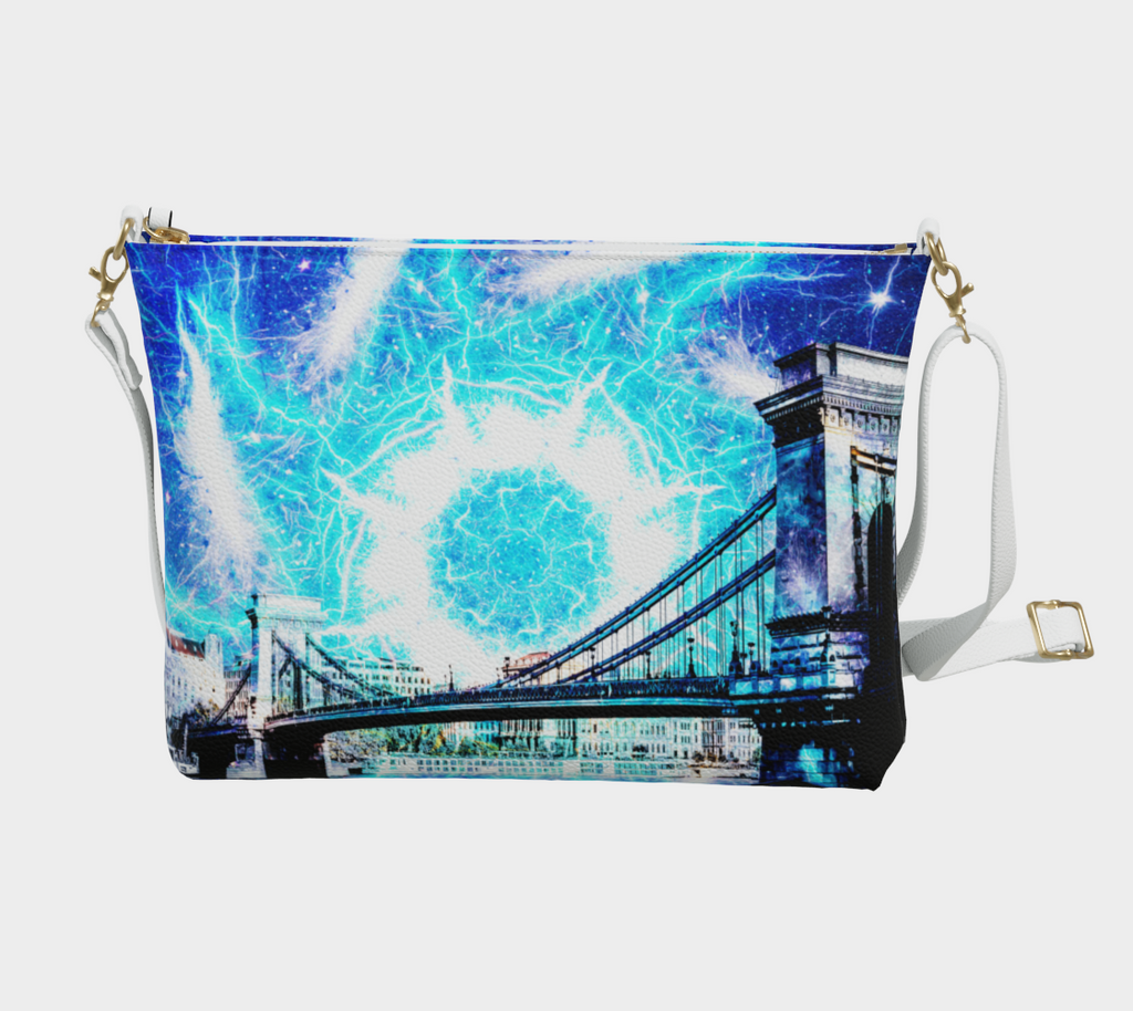 Katerina's Electric Dragon Fire Desires Budapest Dreams Vegan Leather Crossbody Purse