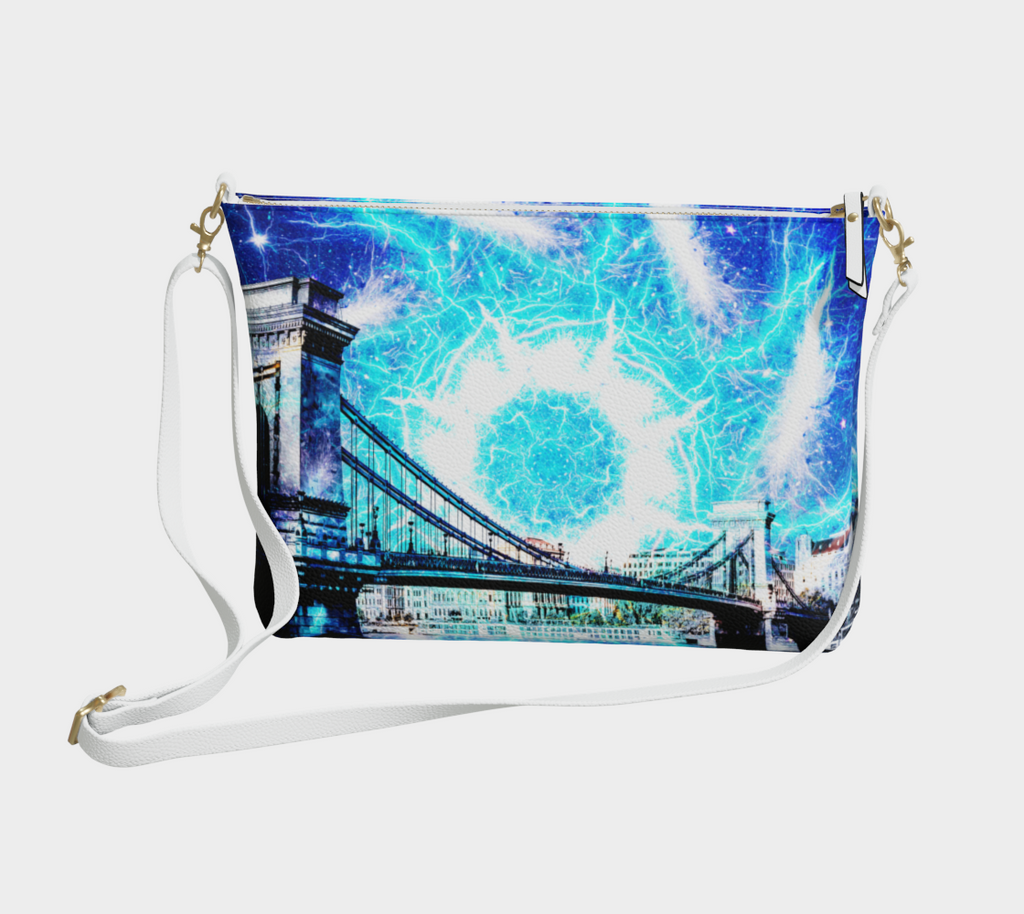 Katerina's Electric Dragon Fire Desires Budapest Dreams Vegan Leather Crossbody Purse