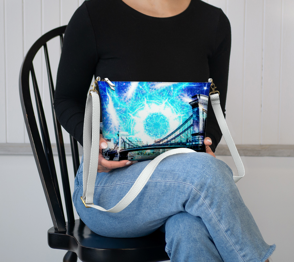 Katerina's Electric Dragon Fire Desires Budapest Dreams Vegan Leather Crossbody Purse