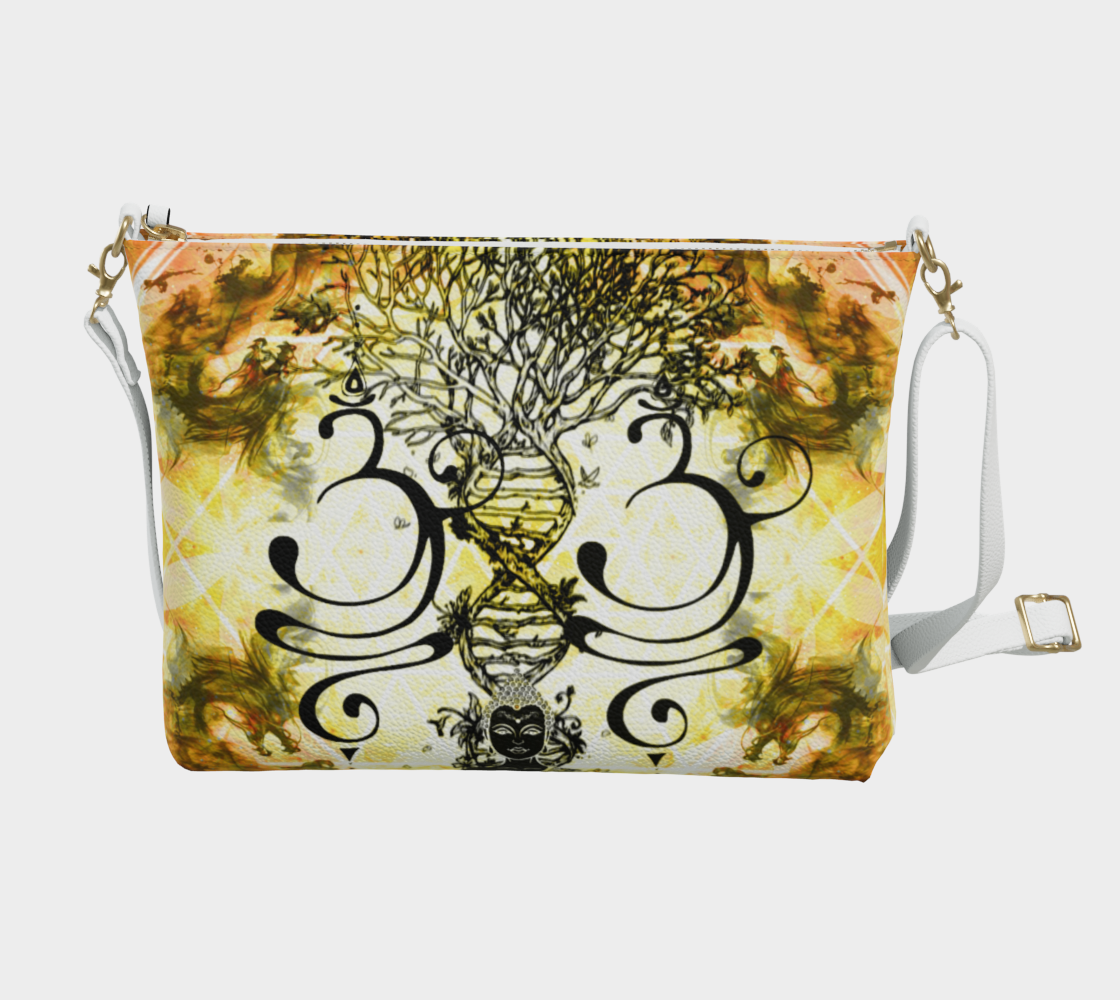 Katerina's Golden Buddha Meditations Vegan Crossbody Purse