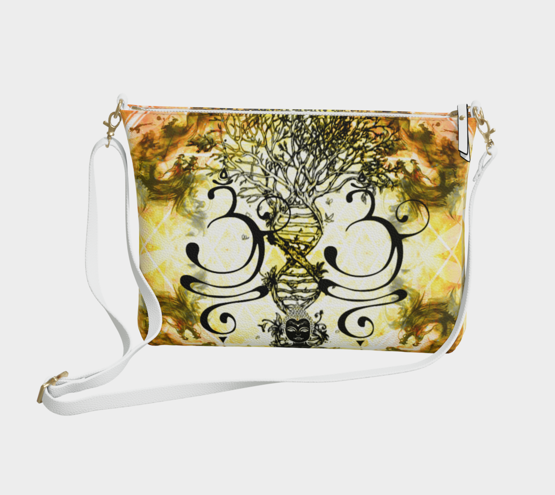 Katerina's Golden Buddha Meditations Vegan Crossbody Purse