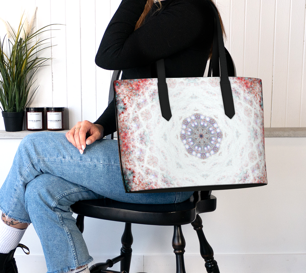Candy's Yuletide Angel Voices Desires Vegan Leather Tote Bag