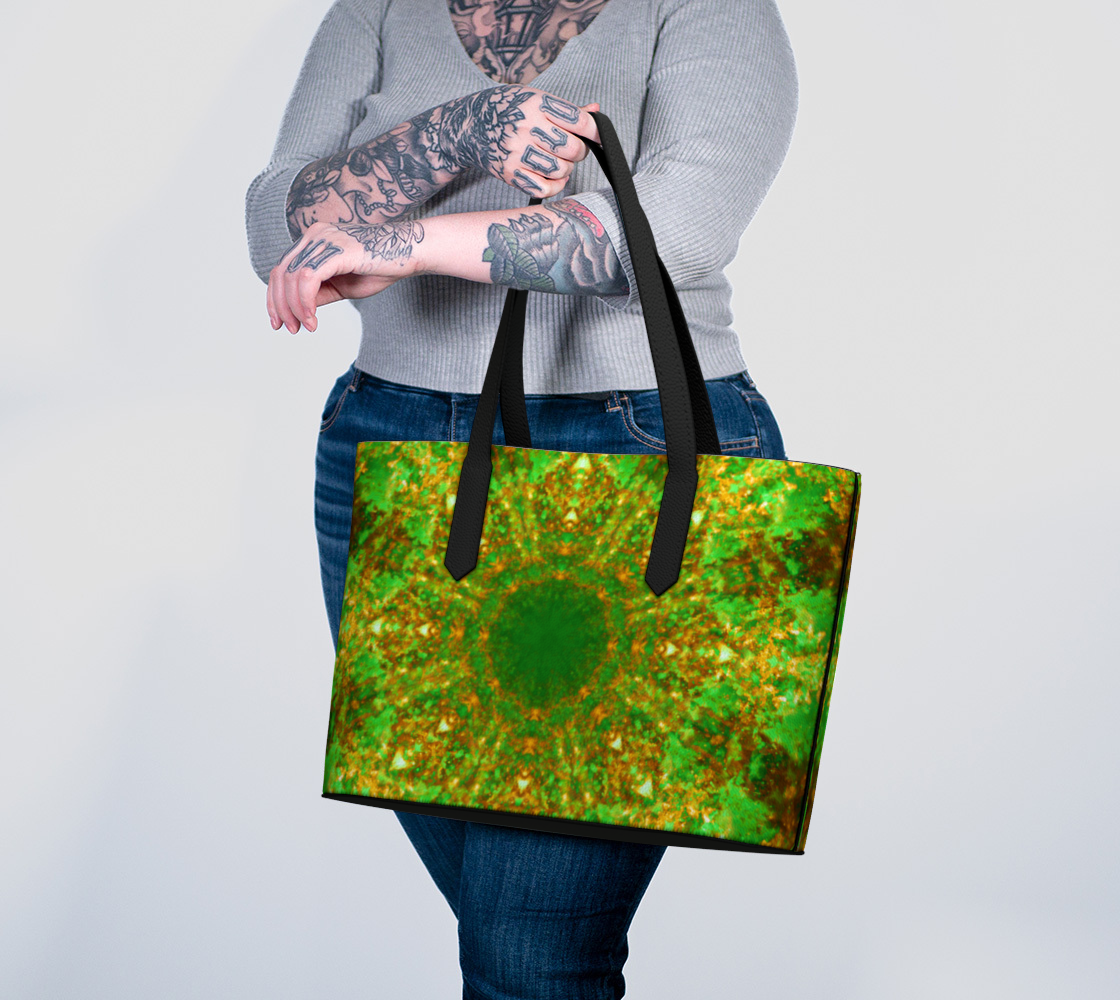 Katerina's Yule Lighted String Desires Vegan Leather Tote Bag