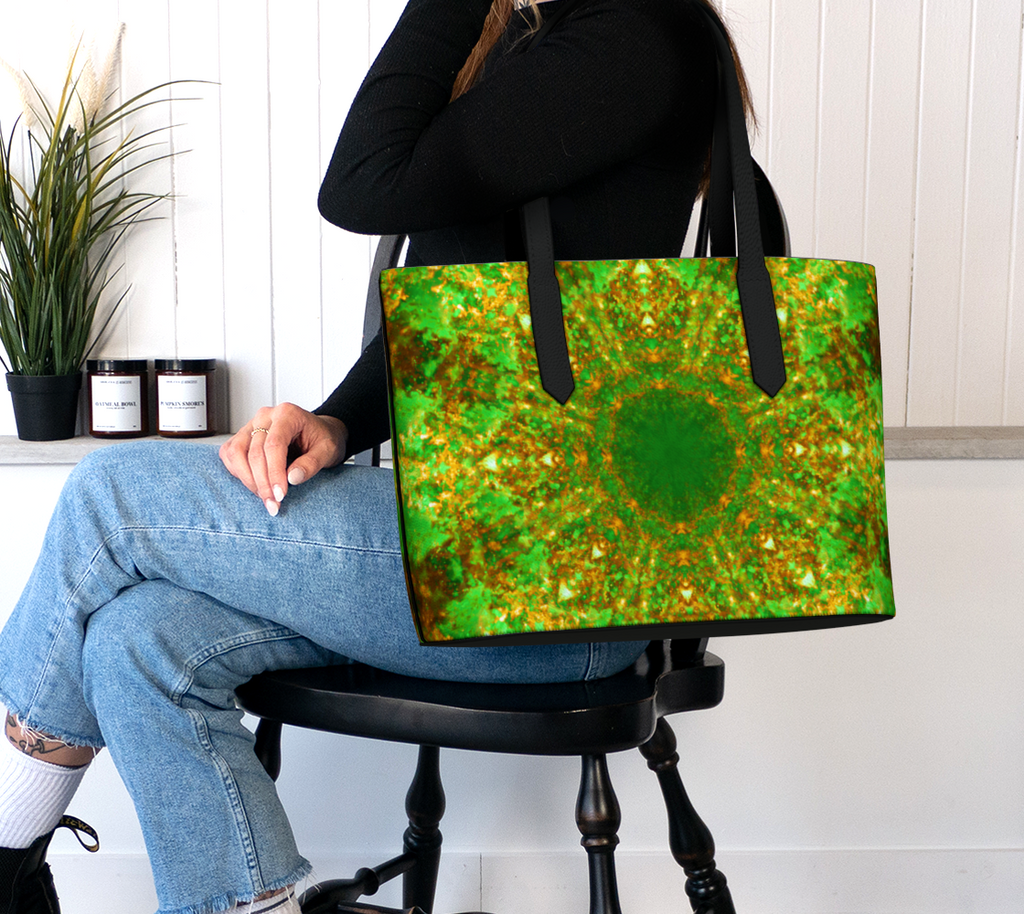 Katerina's Yule Lighted String Desires Vegan Leather Tote Bag