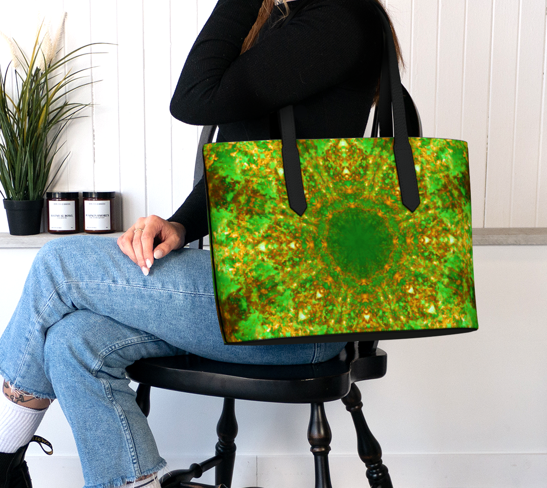 Katerina's Yule Lighted String Desires Vegan Leather Tote Bag